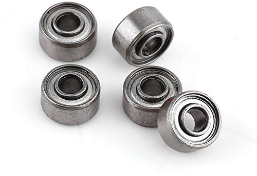 Oumefar 10Pcs 693ZZ Deep Groove Kugellager Miniatur Doppelgummi Kugellager Langlebige schwarze Mehrzwecklager für kleine 3D Drucker Rollschuhe 3 * 8 * 4 mm