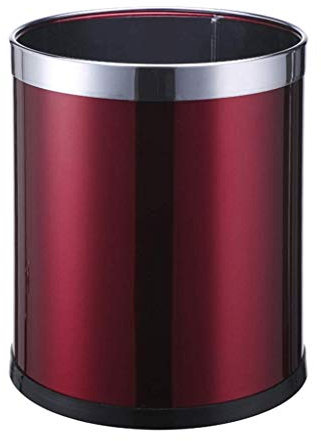 WXJLYZRCXK Poubelle À Pédale, Poubelles Poubelle Créative Salon Cuisine Chambre Poubelle Ménage Seau de Rangement En Acier Inoxydable,Rouge