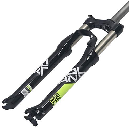 QHY MTB Fahrrad Federgabel 24 In Fahrradgabel Öl Frühling Gerade 28,6mm Verfahrweg 110mm Scheibenbremse HL QR 9mm 1780g (Color : Green, Size : 24'')