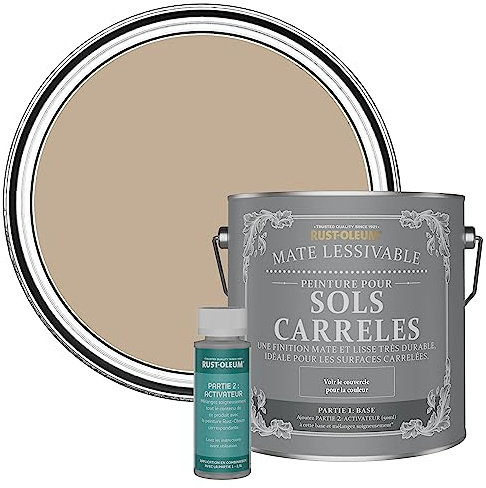 Rust-Oleum Brown Washable Matt Floor Tile Paint - Salted Caramel 2.5L