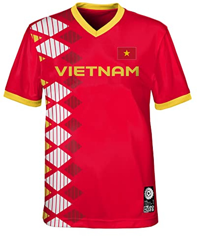 FIFA Maillot Officiel de L'équipe de Football 2023 pour Femme Coupe du Monde de Football Vietnam T-Shirt Mixte (Lot de 1)