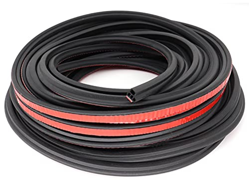 AUTOXBERT Car Door Rubber Seal Strip L-Shape Automotive Self-Adhesive Rubber Edge Trim Sealing Strip for Boats, Cars, Trucks and RV Window Sound Insulation Sealing (16M/52FT)