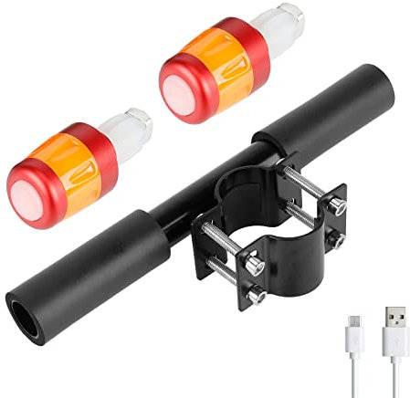 Fututech Kinder-Lenker mit Kontrollleuchte LED für Xiaomi M365 Pro/Pro2 Mi3 Lite Griffe für Kinder Segway Ninebot F20/F25/F30/F40 Zubehör Scooter (rot-orange)