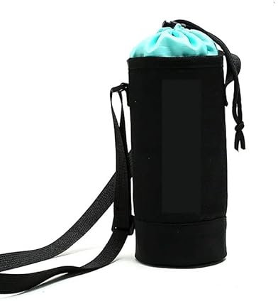 Kühlen von Bier 1,5 l Isolierung Kühltasche Wasserflasche Tragetasche Flaschentasche Outdoor Reisen Wandern Getränke Eisbeutel (Color : Black)