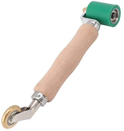 Silicone Seam Roller, 40mm High Temperature Resistant Hand Pressure Roller Roofing PVC Welding Tool with Detail Penny Roller for PVC/TPO/EPDM Single Ply Roofing Tape & Membrane (Green)