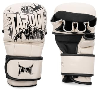 Tapout MMA-Sparring-Handschuhe aus Leder (1 Paar) Ruction, Ecru/Black, L/XL, 960001
