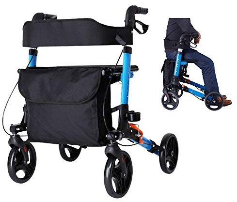 NATWEE Déambulateur, Marcheurs Seniors pour intérieur extérieur Tout Terrain, déambulateur léger à Hauteur réglable avec siège, Charge 140 kg (310 LB) It's So Kind of You