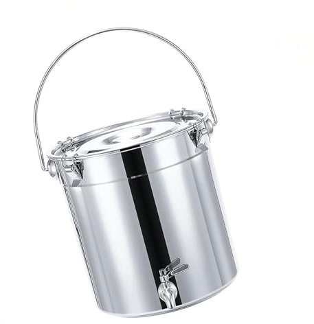 Pentola Per Zuppa Di Pesce - Pentola Per Zuppa, Con Pentola Per Rubinetto, Secchio Per Zuppa In Acciaio Inossidabile 201 Secchio Sigillato Per Il Trasporto, Secchio Per Acqua, Latte ( Size : 34L )