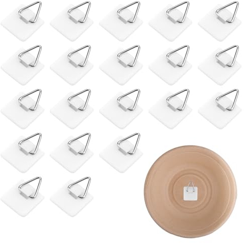 Ganci Adesivi Invisibili da 20 Pezzi ,Soluzione Pratica per Appendere Oggetti Leggeri ,Autoadesivi, Resistenti e Durevoli ,Adatti a Superfici Lisce ,Decorazioni Discrete per Casa e Ufficio