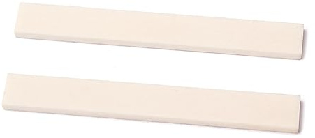 BESTonZON 2stücke Teiliges Bass Gitarren Stegsattel Aus Natürlichem Büffelknochen Blank Bone Nut Für Akustische Gitarren Leichter Polierbarer Ersatz Für Diy Gitarrenbau