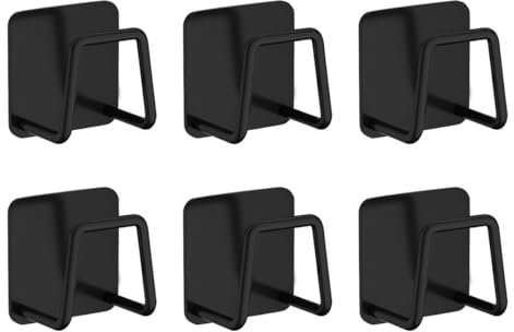 Schwammhalter Küche，6 Stück Schwammhalter Spülbecken，Schwammhalter，Spülschwamm，Spülschwammhalter， Spüllappenhalter，Sponge Holder Kitchen Sink，Schwammablage Küche，Schwamm Halterung Spüle (Schwarzer)