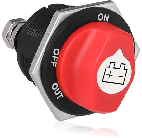 GEAREVER Batterieschalter Auto Batterie Trennschalter 200A Hauptschalter Stromschalter Akku Trennen Master für Auto LKW Boot Jacht Wohnwagen Motorrad KFZ