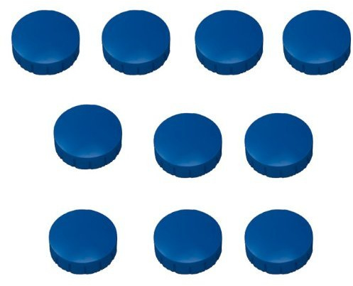 Magnete Papiertiger Ø 24mm, Haftmagnete für Whiteboard, Kühlschrankmagnet, Magnettafel, Magnetwand, Magnet Rund (Blau, 24mm | 30er Pack)