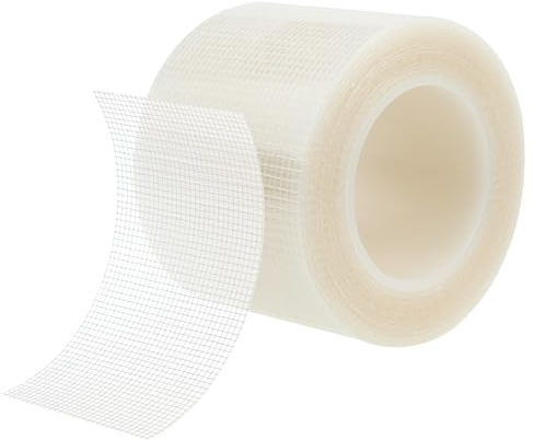 Cinta Adhesiva de Reparación para Mosquiteras 50 mm x 5 m, Cinta Adhesiva Mosquitera de Fibra de Vidrio para Reparar Mosquiteros, Fuerte Autoadhesiva, Mosquiteras para Puertas y Ventanas (Blanco)