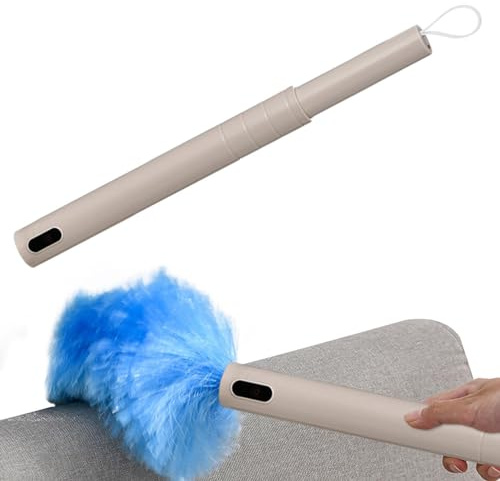 Electric Feather Duster Cleaner - 360° Spins Electric Duster, Portable Electric Dust Cleaner | Recharging Duster Brush With Extension Pole, 3in1 Handheld Vacuum Cleaner For Furniture and Ceiling Fan