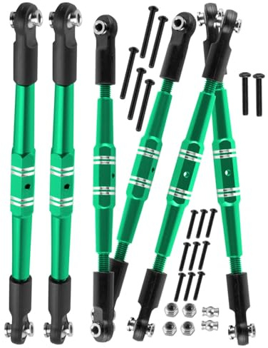 hopsupRC Upgrades Part Adjustable Turnbuckles Camber Links Toe Link for 1/10 Kraton 4X4 4S V2 BLX,Outcast 4X4 4S V2 BLX RC Car.Adjustable Turnbuckles Links Hops Up.Green
