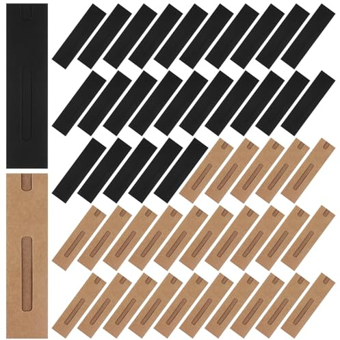 50Stücke Kugelschreiber Box Taschenschutz für Stifte Kugelschreiber Verpackung Kugelschreiber Geschenkbox Hülse Zubehör Hülsen Büro Stift für Einzelhalter Kugelschreiber Vorhanden Leer Andenkenkoffer