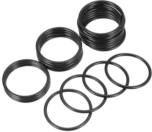 PATIKIL 25 mm Metall O-Ringe, 20 Stück Metallringe, Zinklegierung O-Ring-Schnalle, nahtlose geschweißte Rundringe, für Tasche, Geldbörsen, Gürtel, Hardware, Hundeleinen, Mattschwarz