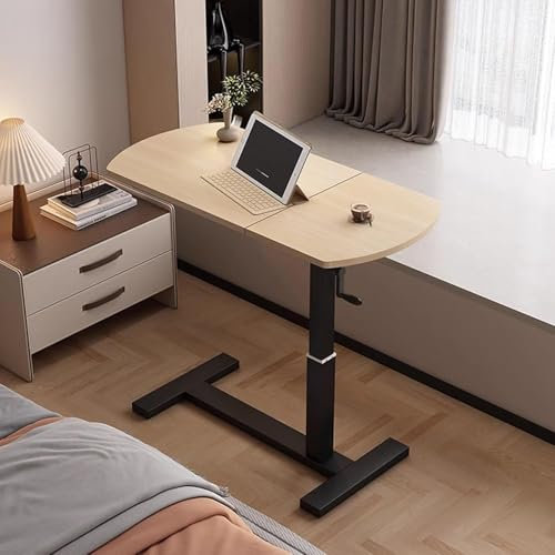 Höhenverstellbare bank Esstisch Computerschreibtisch, Krankenhaus Überbed Tisch Mit Rädern, Home Laptop Karren Bett Tisch Schreibtisch, Einstellbare Überbett Nachttisch Mit Rädern Krankenhaus Bett