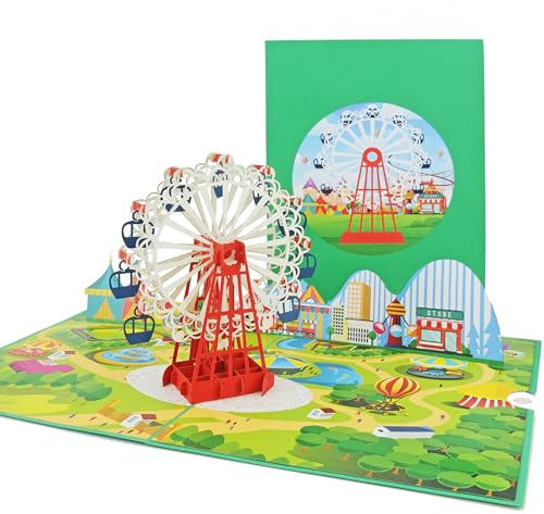 Favour Pop Up® Biglietto di Auguri 3D per Compleanno e Uova Occasioni Filigrana Rotativa con Effetto Panoramica Artigianale