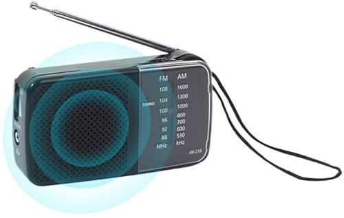 Radio Meteorológico - Receptor con Antena Pequeña - Equipo de Supervivencia Compacto a Pilas para Casa, Senderismo y Camping al Aire Libre