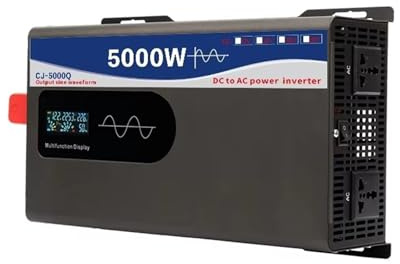 Convertisseur Onduleur Sinusoïdal Pur 72V 96V 240V 50Hz 5000W 6000W Convertisseur De Puissance Onduleurs Solaires Pour Voiture Hors Réseau Montage Mural Transformateur(72V,Peak power 5000W)