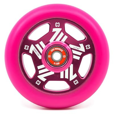 CORE Vent Stunt-Scooter-Räder – 110 mm Speichen, ultraleichtes Rad mit ABEC 9 Kugellagern, Legierung Core Rad (Ersatz Pro Scooter-Räder) – Rosa