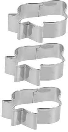 HOMOBABE Molde para Galletas Forma de Fresa 3 Piezas de Acero Inoxidable
