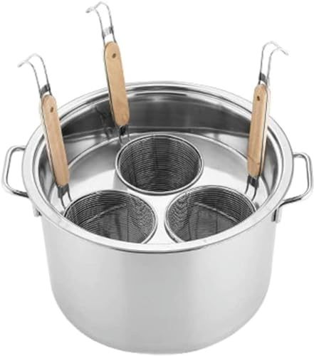 Set di pentole per pasta in acciaio inox, grado 201, con cestelli, strumento multiuso per cucinare pasta, tagliatelle e zuppe, facile da pulire
