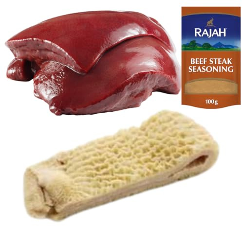 Beef Liver 1 kg & Beef Tripe 1kg with Rajah Seasoning