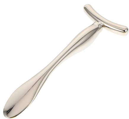 LALADEFIEE 4 Stück Augencreme Massage Stäbe aus Zinklegierung Applikator und Massagelöffel Silber Gold Manuelle Augenpflege gegen Schwellungen und Augenringe Gesichtsmassagegerät für Damen