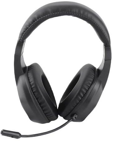 Plyisty Kabelloses Gaming-Headset, Gaming-Kopfhörer mit Geringer Latenz und LED-Leuchten, 40-mm-Treiber, Bluetooth 5.0 Over-Ear-Ohrhörer mit Omnidirektionalem Mikrofon, (Schwarz + kabellose