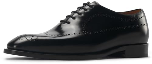Men’s Oxfords Whole-Cut Full Brogues Carved Calf Dress Shoes for Business,Casual Black US 5