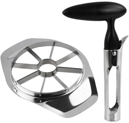 Apple Slicer and Corer Set, Apple Peeler and Corer Machine, Stainless Steel Slicer Ideal for Cutting a Wide Range of Fruits