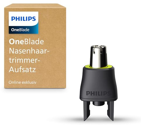 Philips OneBlade Nasentrimmer-Aufsatz, kompatibel mit allen OneBlade und Onblade Pro Modellen, original von Philips, Modell QI100/50