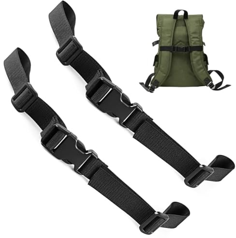 LONSVTTU 2 Stück Brustgurt Rucksack Tragegurt Schwarz, 30x2cm 37g Polyester Rucksack-Zubehör für Wanderungen & Outdoor-Aktivitäten