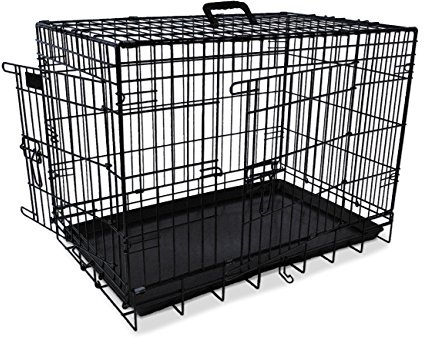 Nobby 62312 Transportkäfig für Hunde, faltbar, schwarz, 78 x 48 x 54 cm