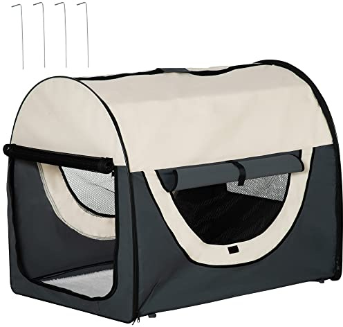 PawHut Hundebox faltbare Hundetransportbox Transportbox für Tier 5 Größen