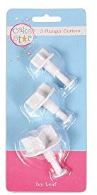 Culpitt Plunger Cutters - Ivy Leaf 3 sizes for Cake Decorating