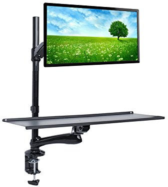 Maclean MC-681 Tischhalterung Monitor Tastatur Maus Standfuß Höhenverstellbar Halterung Halter 13 - 27 LED LCD Plasma