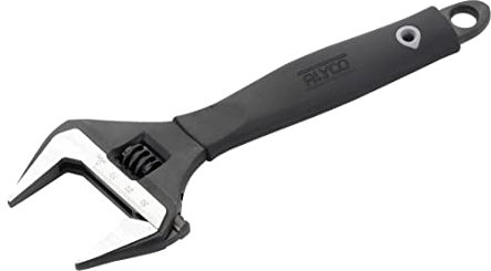 Alyco 172282 - Chiave regolabile centrale zigrinata impugnatura antiscivolo 250 mm con apertura extra 50 mm, nero