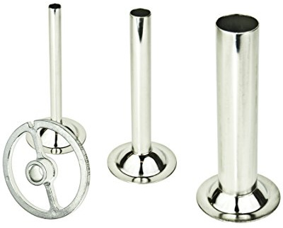 Tubo de llenado inox de Juego (3 tubos + un Guía Disco) para picar carne tamaños 22