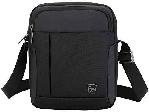 OIWAS Borsello Uomo Tracolla Piccola Borsa Tracolla Uomo Borsellino Marsupio Borsa a Spalla per Sportiva Viaggio Lavoro Nero