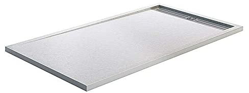 Style Plus - Receveur de Douche Extra-Plat - Résine Minérale - Élégant & Résistant - BLANC - 130X80 CM