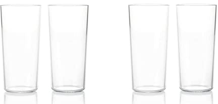 TUPPERWARE Clearly Elegant Tumbler 400ml / 14oz 4er Set