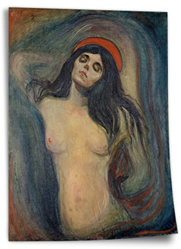 Printistico Poster Edward Munch - Madonna (1894) Kunstdruck ohne Rahmen, Wandbild - A4, A3, A2, A1, A0, XXL - Wohnzimmer, Schlafzimmer, Küche, Deko