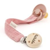 AngelicArt Schnullerband mit Gravur Namen für Babys - Mädchen und Jungen - Viele Modelle und Farben (Rosa)