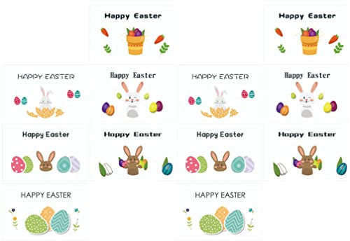 jojofuny 12stücke Osterkarten Mit Umschlägen Osterhasen-ei-karten Für Frauen Mädchen Und Junge Mädchen Aus Hochwertigem Papier Robust Und Langlebig Für Ostern