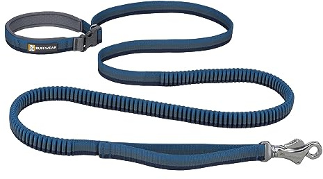 Ruffwear, Roamer Bungee-Hundeleine zum Laufen, Radfahren oder Wandern, kann mit der Hand oder ohne Hände verwendet Werden, Orion Blue, 7.3-11ft