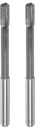 sourcing map 2 Stück Hartmetall Reibahle 6.1 mm, 4 Schneidig, H8/H7 Genauigkeit, Sandstrahlbeschichtung Maschinenreibahle für Metall Holz Gerade Nut Hochgeschwindigkeitsstahl Werkzeug